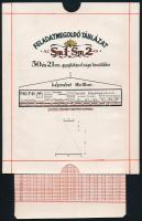 cca 1920 Légifénykép készítéshez mozgatható táblázat. Kétoldalas. Bázisidő kiszámítása az Sm 1. - Sm...