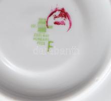 Zsolnay Marie Antoinette mintás 6 darab kávés csésze aljjal, jelzett, minimális kopással