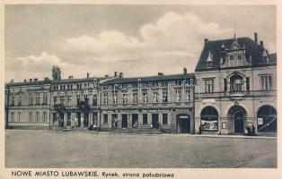 Nowe Miasto Lubawskie market square with the shop of W. Serozynski and Restaurant (EB)