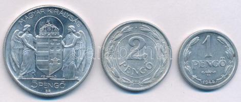 1941. 2P Al + 1943. 5P "Horthy Miklós születésének 75. évfordulója" + 1944. 1P mindhárom m...