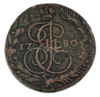 Orosz Birodalom 1780EM 5k Cu II. Katalin (52,46g) T:VF ph.  Russian Empire 1780EM 5 Kopeks Cu Catherine II (52,46g) C:VF edge error  Krause C#59.3