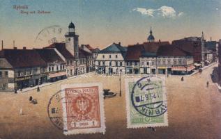 Rybnik square with the shop of Hermann Sladky and  Willy Rahmer