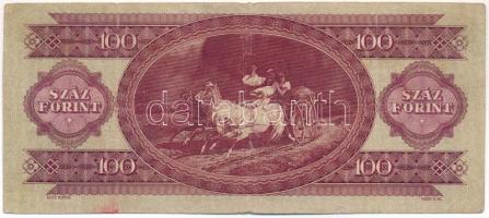 1947. 100Ft "B 236 057226" T:F,VG folt, kis szakadás
Adamo F27