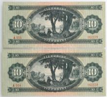1949. 10Ft (2x) sorszámkövetők "A 014 162578 - A 014 162579" T:UNC,AU 
Adamo F3