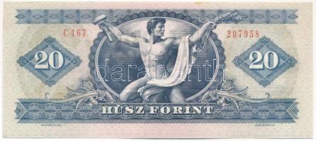1975. 20Ft elcsúszott nyomattal, nyomdai papírránccal T:XF 
Adamo F16