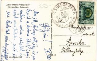 Csíkszereda, Miercurea Ciuc; Vármegyeház. Csík-Ország visszatért. Aladics Zoltán okl. mérnök felvéte...