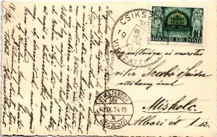 1940 Csíkszereda, Miercurea Ciuc; Csíkország visszatért. Aladics photo + "1940 Csíkszereda viss...