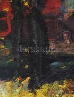 Baranyó Sándor (1920-2001): Akácok. Olaj, vászon, keretben 75x105 cm