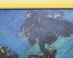 Baranyó Sándor (1920-2001): Akácok. Olaj, vászon, keretben 75x105 cm