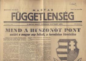 1956. november 2.-i Magyar Függetlenség újság jó állapotban