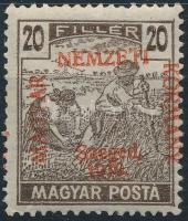 Szeged 1919 Magyar Posta 20f Bodor vizsgálójellel (20.000)