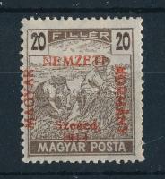 Szeged 1919 Magyar Posta 20f Bodor vizsgálójellel (20.000)