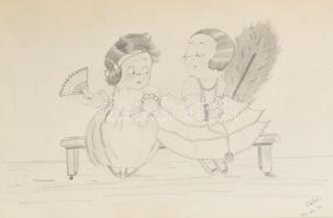 cca 1930 Emlékkönyv rajzokkal