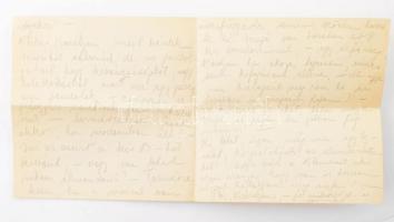 cca 1930 Honthy Hanna (1893-1978) színésznő autográf levele Olbert Károly portréfestőnek négy beírt ...