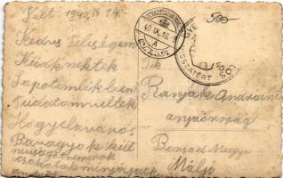 1940 Gyergyószentmiklós, Gheorgheni; bevonulás, országzászló. "Magyarország feltámadott! Éljen ...