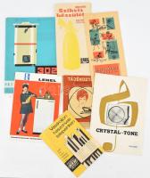 7 db szocialista gép, szerkezet, reklám nyomtatványai Lehel hűtő, MÉH telep, Szikvíz készülék