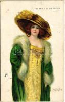 1915 The Belle of the Season / Lady art postcard, litho s: Hamilton King (EK)