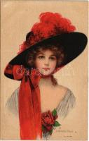 1915 Eloise / Lady art postcard s: J. Knowles Hare