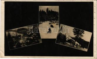 1943 Fenyvesvölgy, Stavna, Stavne, Sztavne; tél. Jankovich Szaniszló kiadása / winter (lyukak / pinholes)