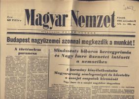 1956. november 2.-i Magyar Nemzet jó állapotban