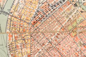 cca 1910-20 Kogutowicz Manó: Budapest székesfőváros egész területének térképe, 1:25.000, 6. kiadás, ...