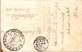 1940 Szászrégen, Reghin; bevonulás, katonai teherautó / entry of the Hungarian troops, military auto...