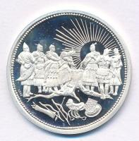 Csóka Zsuzsanna (1962-) 1996. "Millecentenárium Honfoglalás 896-1996" jelzett Ag emlékérem...