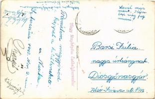 1940 Székelykeresztúr, Kristur, Cristuru Secuiesc; Unitárius főgimnázium, Országzászló, M. kir. álla...