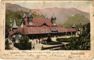 1904 Tusnád-fürdő, Baile Tusnad; gyógyterem. Brunner Lajos kiadása / spa (lyuk / pinhole)