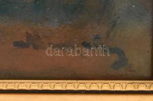 Olvashatatlan jelzéssel (Margitay?) Alakok. Vázlat. Olaj, karton. dekoratív keretben. Hátoldalt utól...