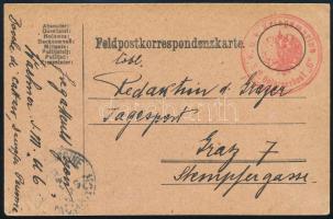 ~1917 Tábori posta levelezőlap Graz-ba küldve &quot;K.u. K Kriegsmarine / S.M. Unterseeboot 6&quot; + &quot;K.u.K. KRIEGSMARINE / MONARCH&quot;