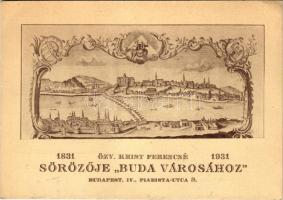 1831-1931 Özv. Krist Ferencné (Százéves étterem) sörözője "Buda városához". Piarista utca 2. - reklám / Hungarian beer hall's advertisement (EK)