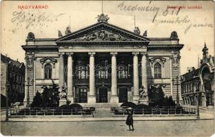 1911 Nagyvárad, Oradea; Szigligeti színház / theatre (levágott sarkak / cut corners)