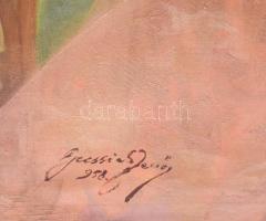 Gussich Jenő (1905-?) : Csendélet. Olaj, vászon, jelzett, sérült. 65x53 cm