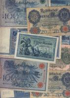 Német Birodalom 1904-től 173 klf db bankjegy Rosenberg-katalógus szerint rendezve; alszámok, vízjel, nyomatkülönbségek, s még sok más szempont alapján, sok jobbal! T:II,II/III,III