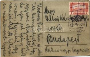 1920 Siófok, Balatoni nyaralás, csónakázás. photo (EB)