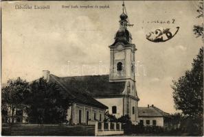 Lice, Licze, Licince (Nagyrőce, Revúca); Római katolikus templom és paplak. Schlänger Károly és társa kiadása / church and rectory (EK)