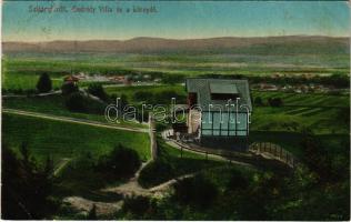 1913 Szliács, Sliac; Endrédy villa és a környék. Molnár M. kiadása / villa (EB)