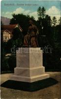 Bártfafürdő, Bardejovské Kúpele, Bardiov, Bardejov; Erzsébet királyné (Sissi) szobor. Birnbaum S. N. kiadása / Empress Elisabeth (Sisi) monument (Rb)