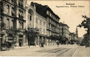 1914 Budapest VI. Nagymező utca, Müller J. vendéglője, étterem, Fővárosi Orfeum (fl)