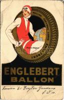 1928 Ballon Chevron Corde Englebert. Made in Belgium - Imp. Benard S.A. Liege / Belga autó gumiabroncs-gyártó reklámja / Belgian rubber products and automobile tyre manufacturing company advertisement (fa)