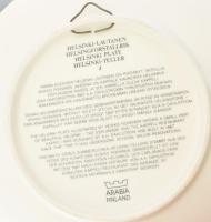 Arabia Finland 2 darab dísztál, jelzett, hibátlan, d: 19,5 cm