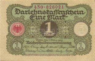 Német Birodalom / Weimari Köztársaság 1920. 1M (3x) T:I