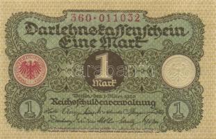 Német Birodalom / Weimari Köztársaság 1920. 1M (3x) egymás utáni sorszámokkal T:I