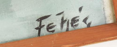 Fehér (?) jelzéssel: Csendélet. Olaj, vászon. 40x50 cm. Üvegezett fakeretben