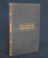 Künkel, Fritz: Einführung in die Charakterkunde. Mit 2 Abbildungen und 2 Tabellen. [Lipcse] Leipzig, 1934. Verlag von S. Hirzel (Druck vom Bibliographischen Institut). VIII + 199 + [5] p. Fritz Künkel (1889-1956) német pszichiáter, később amerikai pszichológus. Az adleriánus idegorvos 1924-ben alapította a berlini Adler Intézetet, melynek praktizáló pszichiátere is volt, az 1920-as és 1930-as években megjelent műveiben alapozta meg a közösségpszichológia tudományterületét. A nemzetiszocialista fordulat kedvezőtlen időket jelentett a pszichiátria gyakorlata számára, ezért 1936-tól, illetve 1939-től elfogadta az amerikai invitálást, a háború kitörése után pedig már nem is tért vissza. Korábbi életszakaszából való karakterológiai tanulmányában - az egyént a közösség részeként kezelve - amellett érvel, hogy az egoizmus szükségszerűen katasztrófához vezet. A munka első kiadása 1928-ban jelent meg, példányunk a hatodik lenyomatból származik. (Angewandte Charakterkunde. Band I.) Aranyozott kiadói egészvászon kötésben. Jó példány.