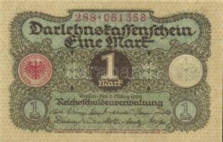 Német Birodalom / Weimari Köztársaság 1920. 1M (5x) egymás utáni sorszámokkal T:I