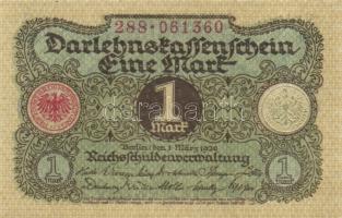 Német Birodalom / Weimari Köztársaság 1920. 1M (5x) egymás utáni sorszámokkal T:I