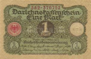 Német Birodalom / Weimari Köztársaság 1920. 1M (3x) egymás utáni sorszámokkal T:I