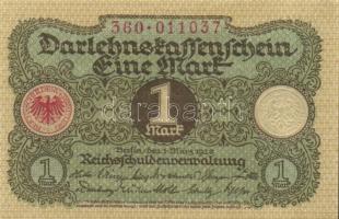 Német Birodalom / Weimari Köztársaság 1920. 1M (3x) közte egymás utáni sorszámokkal T:I